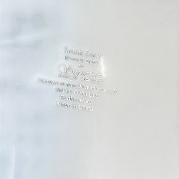 “SALAD DAYS” by Ursula Dodge for  Signature Housewares Set Of 4  9" Plates - Picture 13 of 16